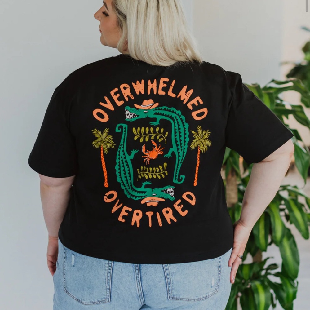 Octopied Mind Overwhelmed and Overtired Crop Top